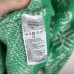 Old Navy  Mock‎ Neck Sweater Green Snowflake Size XXL Tall Holiday Christmas Cozy Photo 6