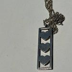 Tiffany & Co. Tiffany Triple Heart Plate Necklace Silver 925 Women’s RARE Photo 13