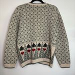 Woolrich  Tree Heart Print Sweater S Ramie Cotton‎ Button Cardigan Outdoorsy Photo 5