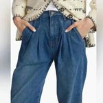 Veronica Beard NWT Mia High Rise Pleated Wide Leg Jeans Vintage Globetrotter 26 Photo 4