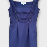 Moulinette Soeurs Anthropologie Women's Dress Blue Lined Sailor Buttons Navy Sz4 Photo 0