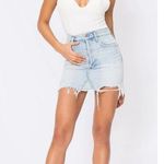 superdown  Rocky Denim Spaghetti Strap Bodysuit White Womens Size XS Photo 2