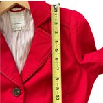 Anthropologie  Elevenses Red Corset Lace Up Trench Coat Photo 14