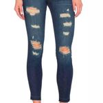 J Brand  Cropped Skinny Leg Jeans in Demented Trouble Destroyed Blue Indigo Sz 26 Photo 0