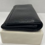 Gucci  Black Calf Leather Diamante Long Bifold Wallet - Preowned Photo 3