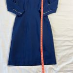 J.Crew Women's 2 Blue Zipper Sheath Business Formal Long-Sleeve Mini Dress Photo 3