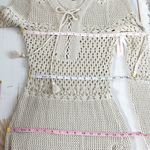 AQUA Crochet Long Sleeve Mini Dress Size Small Sand Color Photo 5