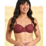 Auden Women's 36A Unlined Lace Balconette Coverage Underwire Bra Red Sexy NWOT Size undefined Photo 4