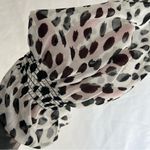 EXPRESS  long sleeve high neck blouse white black speckles size xs Photo 1