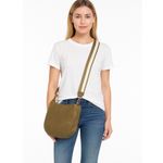 Madewell  The Transport Saddlebag Leather Crossbody Bag Tundra Olive Green Photo 1