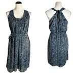 Converse  Open Back Short Dress Size M Blue Paisley Print BOHO Fairycore BOHO‎ Photo 1