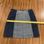 Free People  modern femme 2  TWO TONE DENIM MINI SKIRT size 0 Photo 2