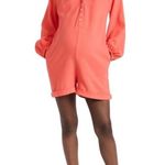 NWT HATCH Long Sleeve Coral Maternity Romper Sz L Orange Size L Photo 3