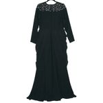Modest Formal Black Dress with Pearl Details Size Large Photo 7