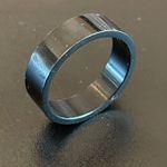 6mm plain black stainless steel ring size 8 Photo 6