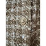 L'Agence NWT  Cove Cropped Tweed Short Sleeve Jacket Cappuccino/Gold Size 10 Photo 6