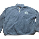 Disneyland Paris Exclusive Stitch Half-Zipped Fleece Sweatshirt Blue Size XXL Photo 0