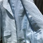 Ellen Tracy  Light Blue Textured Tailored Cotton/Silk Blend Blazer 6 Photo 8