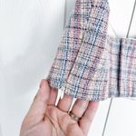 ZARA  Tweed Checkered Plaid Corset Crop Top Photo 5