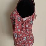 Aeropostale  Womens Size Small Pink Floral Cold Shoulder Short Sleeve Blouse NEW Photo 1