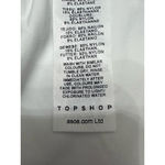 Topshop  Bikini Swim Top One Shoulder Asymmetric Cut Out Stretchy White W 8 NWOT Photo 6