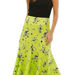 ASOS  Womens Skirt Sz 6 Midi Drop Waist  Neon Bohemian Boho Chic Festival Party Photo 0