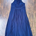Boden USA Boden • Felicity Jersey Dress halter tie neck maxi navy blue stretch knit Photo 0