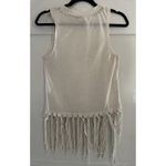 LA Hearts  Off White Boho Tank Top With Fringe Size XS Photo 3