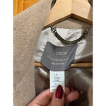 J.Crew  Stadium Cloth Nello Gori Wool Coat Tan Size 0 Zip Front flaw Photo 1