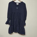 Tuckernuck Pomander Place Navy Polka Dot Kenzo Tiered Dress Sz Large Blue Photo 3