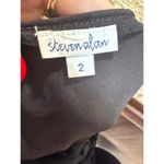 Steven Alan  Black Lace V Neck Sleeveless Mini Dress Size 2 Photo 6
