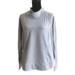 Zelos Activewear Womens Sweatshirt Size Medium Gray Slouchy Pockets Thumbholes Photo 2