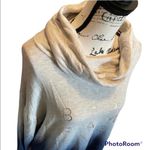 Good hYOUman Good Human Cowl Neck Turtleneck Shirt Ombré Blue Medium Best Fam Ever Photo 1