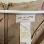 Liz Claiborne EUC |  linen floral print sleeveless dress — size 10‎ Photo 2