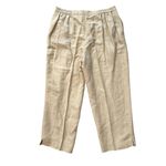 Kate Hill NWT Linen Blend Pants Indian Summer Beige Cropped Trousers Womens 18W Photo 1