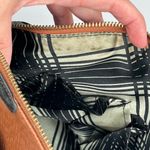 London Fog Brown and Black Leather Shoulder Bag Photo 8