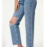 Good American '90s Duster Straight Leg Jeans In Blue950 6/28 NWT Photo 0