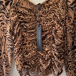 Jane and Delancey Jane & Delaney Tiger Print Ruche Blouse Photo 1