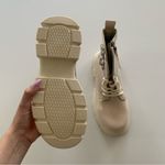 Hannah Rosanna White & Beige Buckle Accent Chunky Combat Boots Size 5 Photo 6