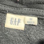  Black Hoodie Sweatshirt M Cotton Blend Pullover With Front Pocket & Gap Logo Photo 2