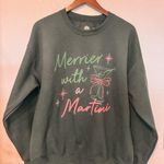 Champagne Sisters Collection MERRIER WITH A MARTINI CHRISTMAS SWEATER  Photo 0