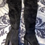 Forever 21 Black Suede Thigh High Boots Photo 0