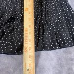 Exlura Pleated Skirt Large Black Polka Dot Maxi Stretchy Swing Flowy Feminine Black Photo 9