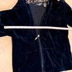 Jason Maxwell  Navy Hooded Jacket with Patterned Trim Photo 13