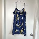 Paradise Found Made in Hawaii Hawaiian Foral Spaghetti Short Dress L Multicolor Blue Size L Photo 1