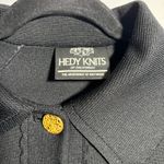 VTG 60s Hedy Knits Black Jacket Gold Buttons Old Money Preppy Classic Womens XL Photo 2