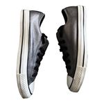 Converse All Star Metallic Gray Leather Chuck Taylor Sneakers 544924C Shoes Sz 8 Photo 6