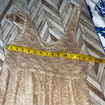 Aerie  Crochet Maxi Dress Sleeveless Koko‎ Brown Boho Cottagecore Flowy Long XS Photo 8