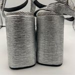 Topshop high platform silver metallic ankle strap sandals women Size 7 Photo 7