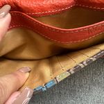 Fossil Women's Orange Genuine Pebble Leather Bi-Fold Snap Button Slim Wallet Photo 6